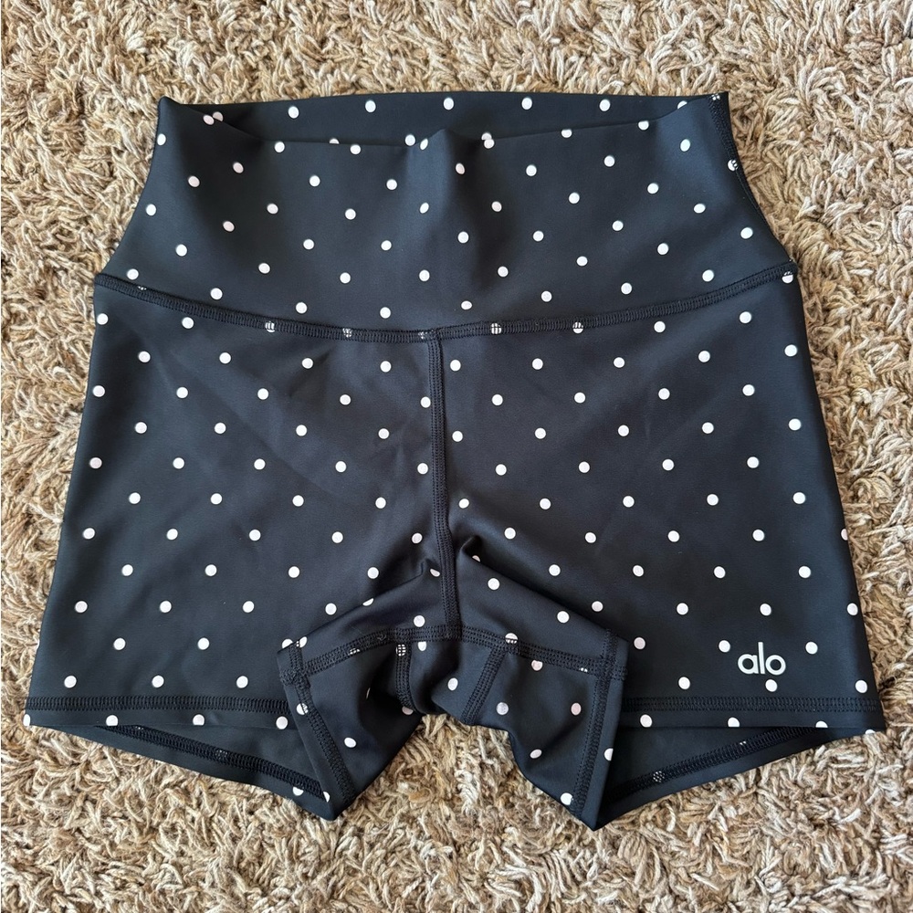 Alo polka dot spandex shorts